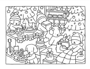 Desenho de Bobbie Goods no Natal para colorir