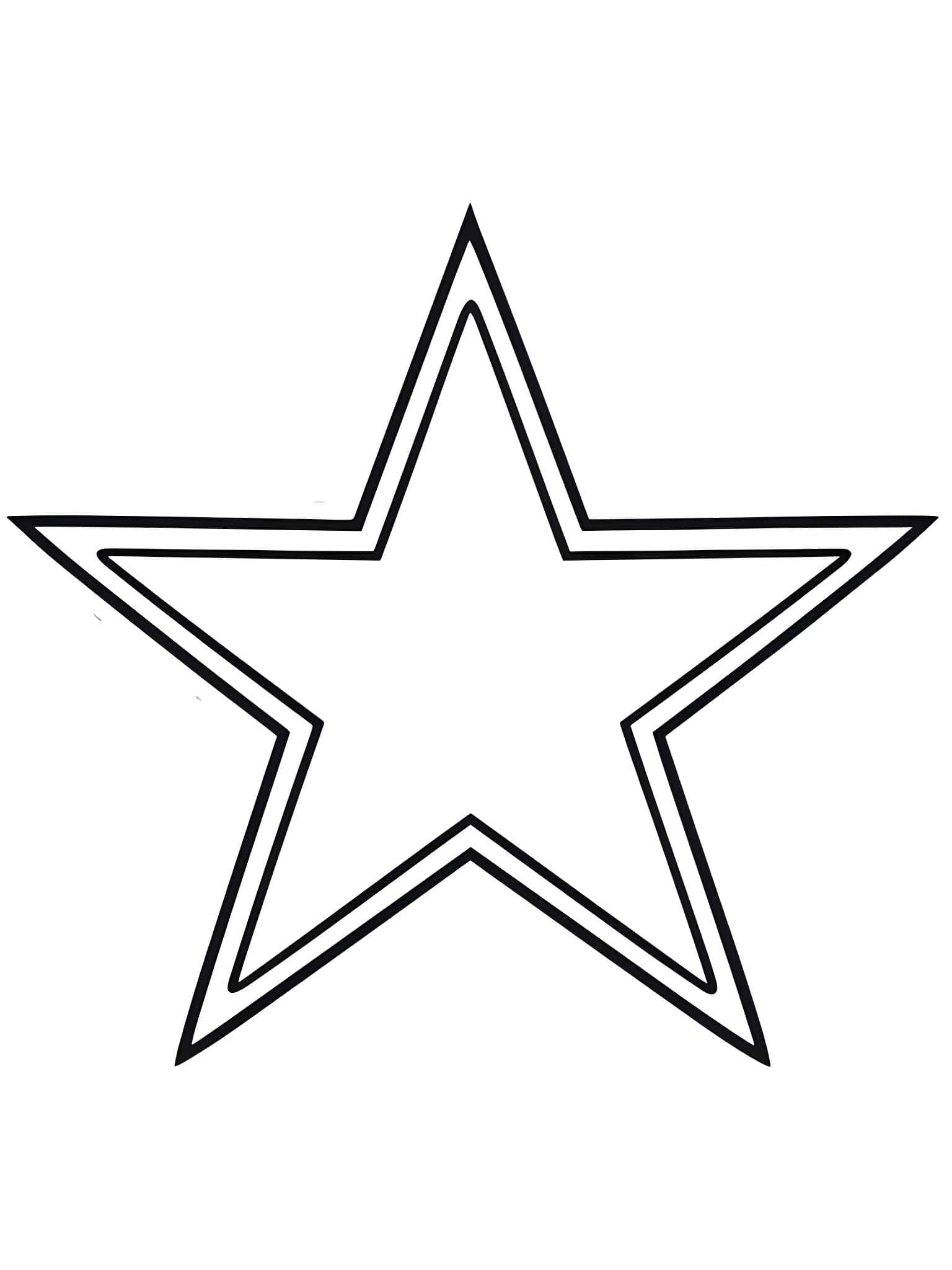 Desenho da estrela para colorir e imprimir