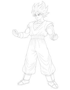 Desenhos de Vegeta para imprimir e colorir