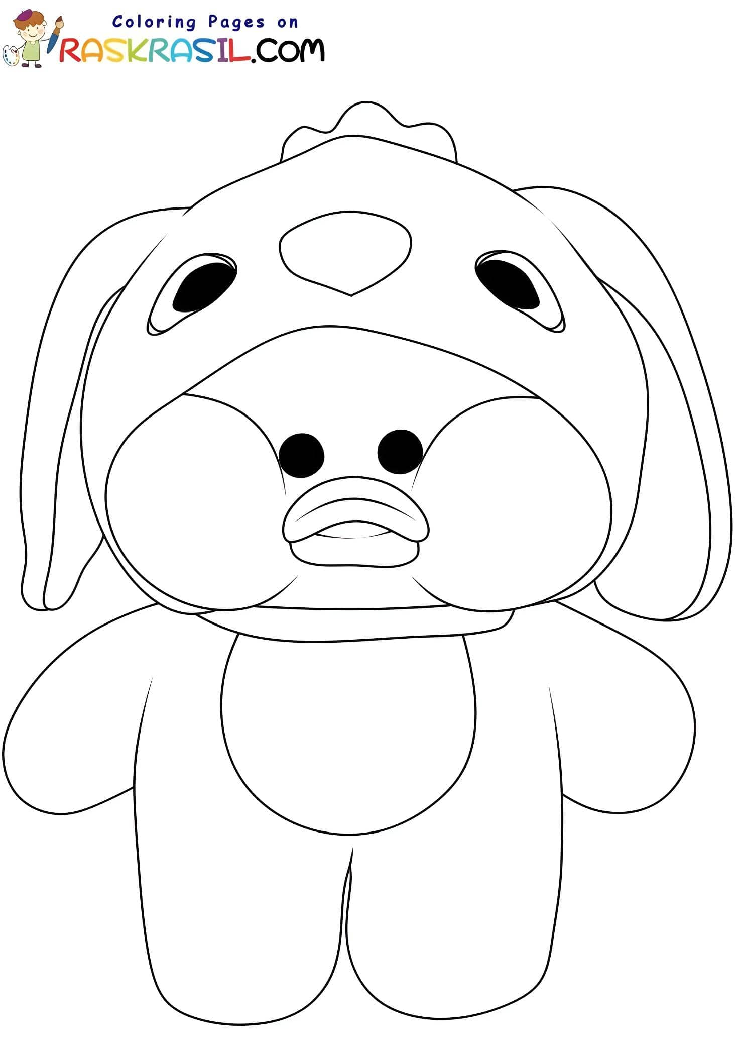 Desenho de Paper Duck coelho para imprimir