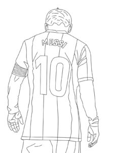 Desenho de Lionel Messi no barcelona para colorir (1)