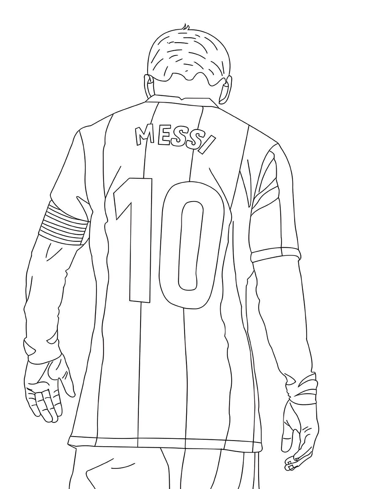 Desenho de Lionel Messi no barcelona para colorir (1)