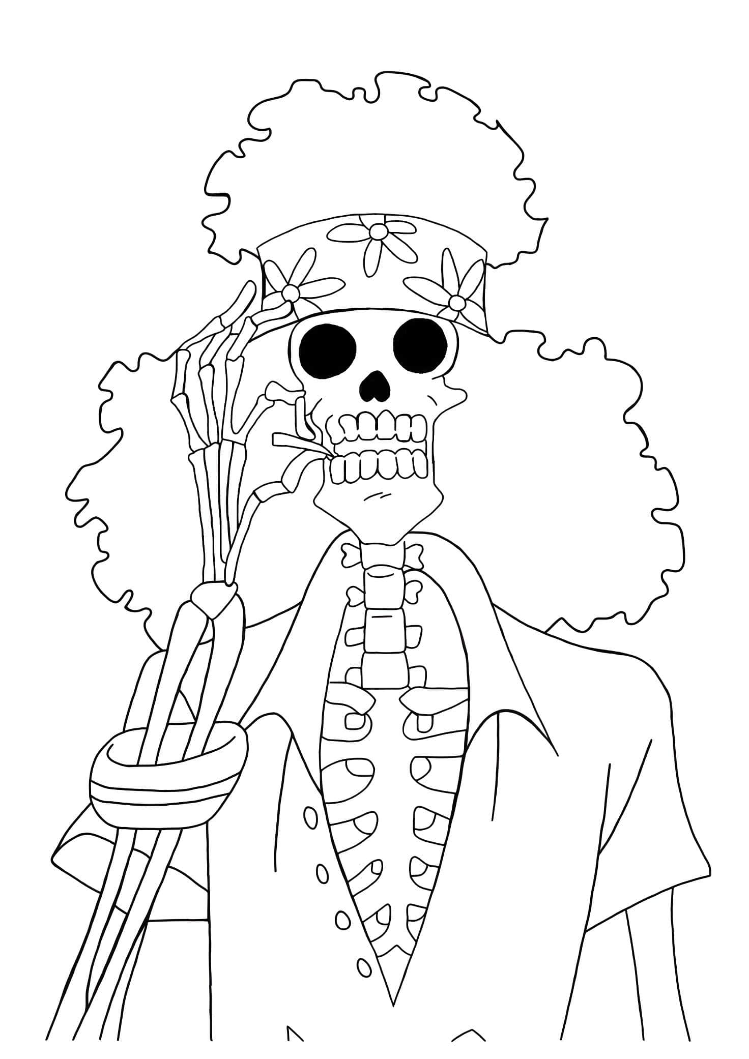 Desenho do brook de one piece para colorir