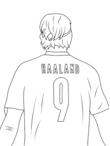 Dorsal 9 de erling haaland para colorir