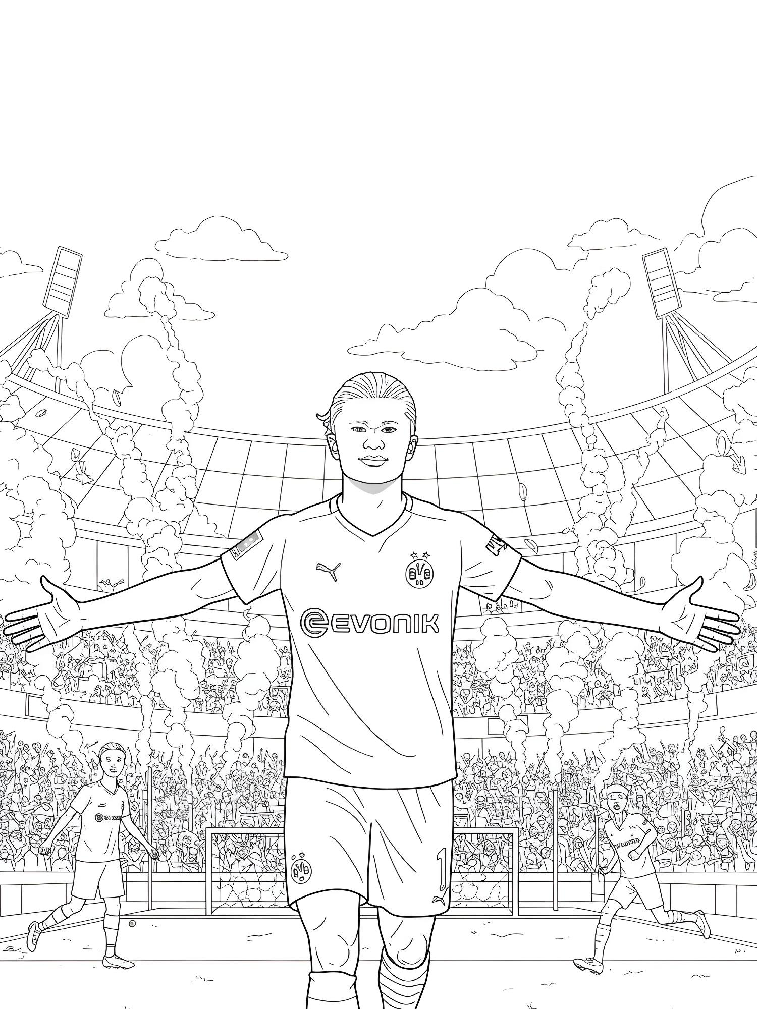 Erling haaland comemorando para imprimir