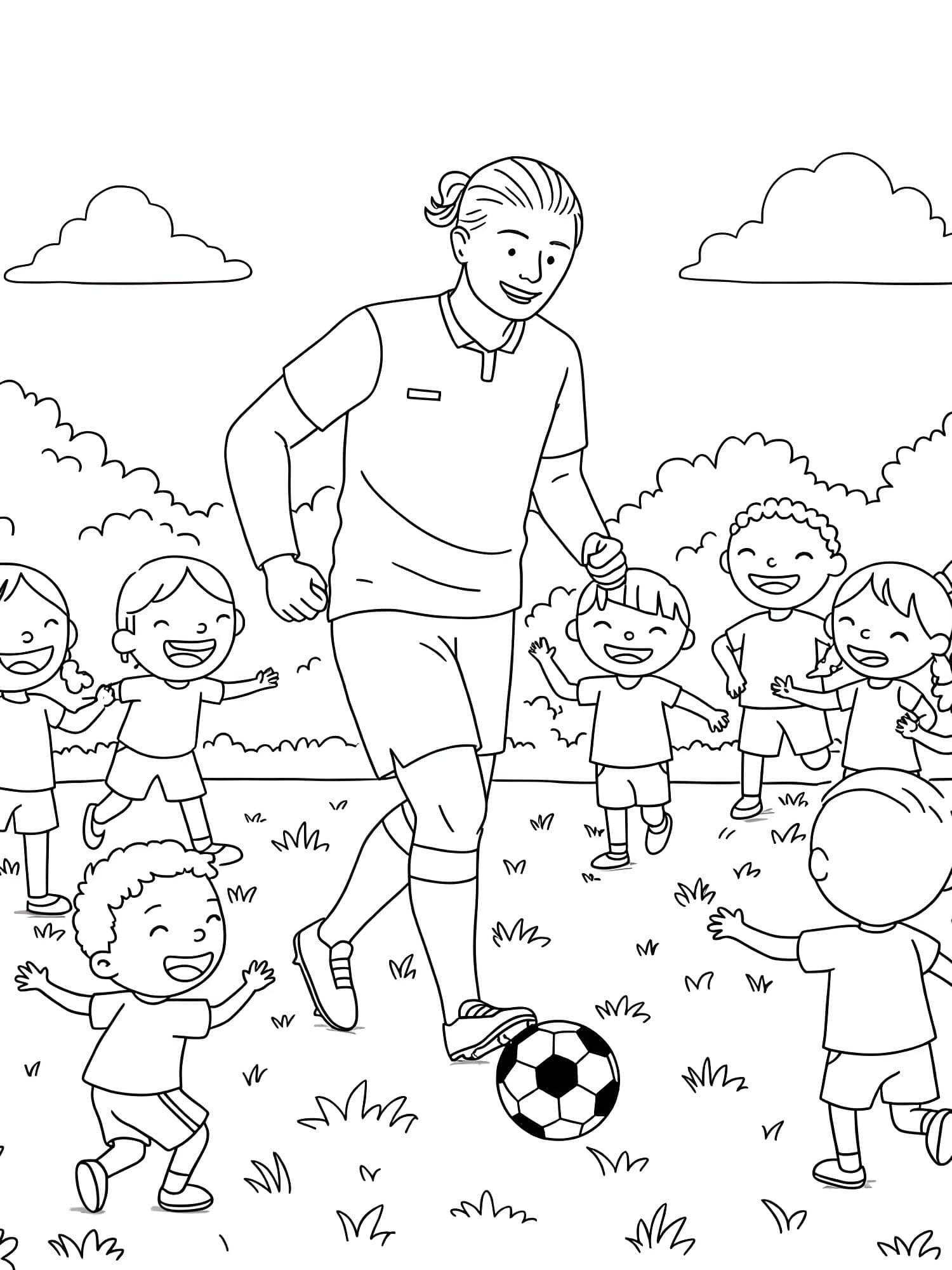 Erling haaland jogando com crianças para colorir