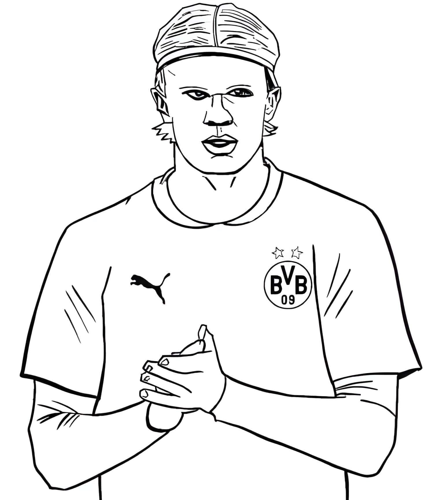 Erling haaland no borussia dortmund para colorir