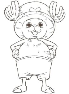 Desenho do tony tony chopper de one piece para colorir