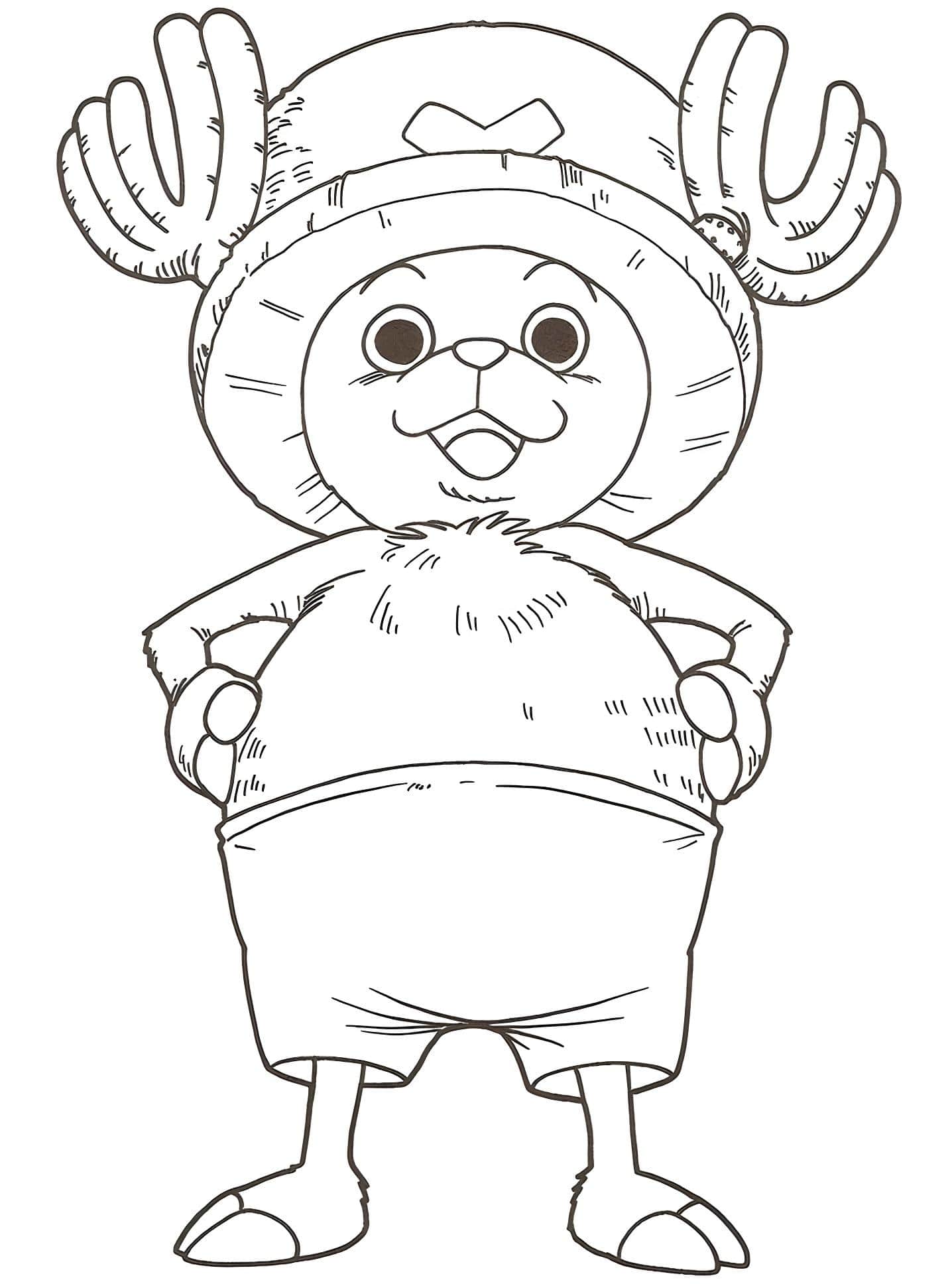 Desenho do tony tony chopper de one piece para colorir