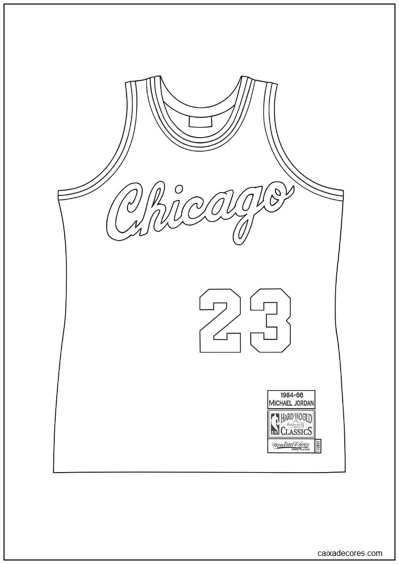 Michael jordan jersey página para colorir chicago bulls