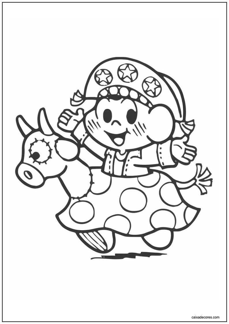 Bumba meu boi menina para colorir