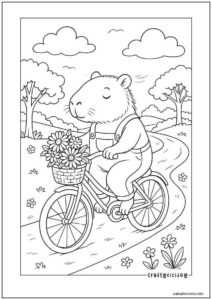 Desenhos de Capivara para Imprimir e Colorir