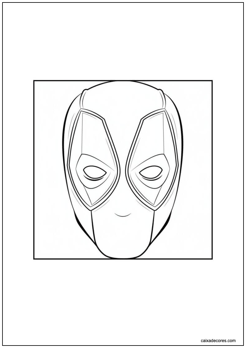 Cara do deadpool para colorir