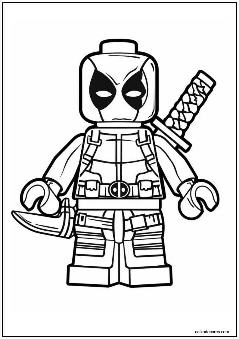 Deadpool lego para imprimir