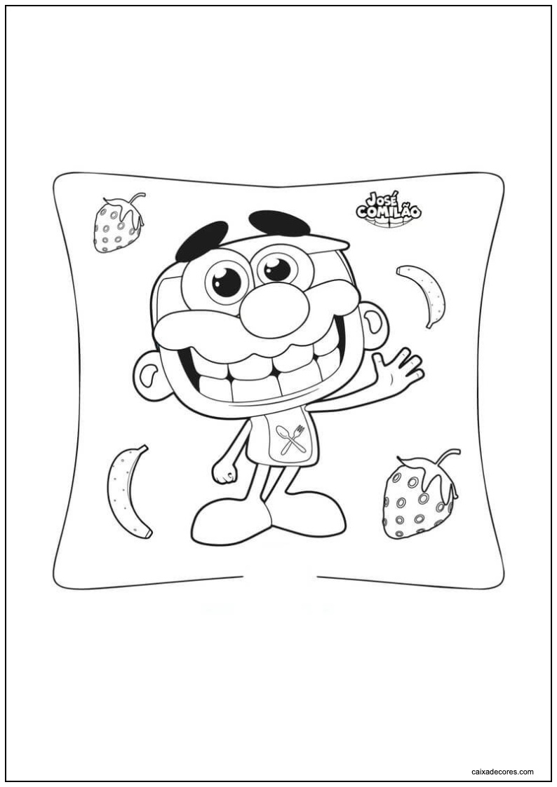 Desenho josé comilão com frutas para imprimir