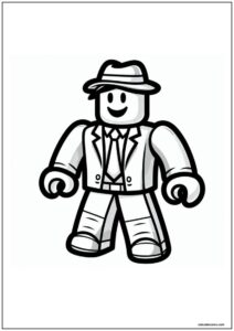 Desenho roblox detetive para imprimir