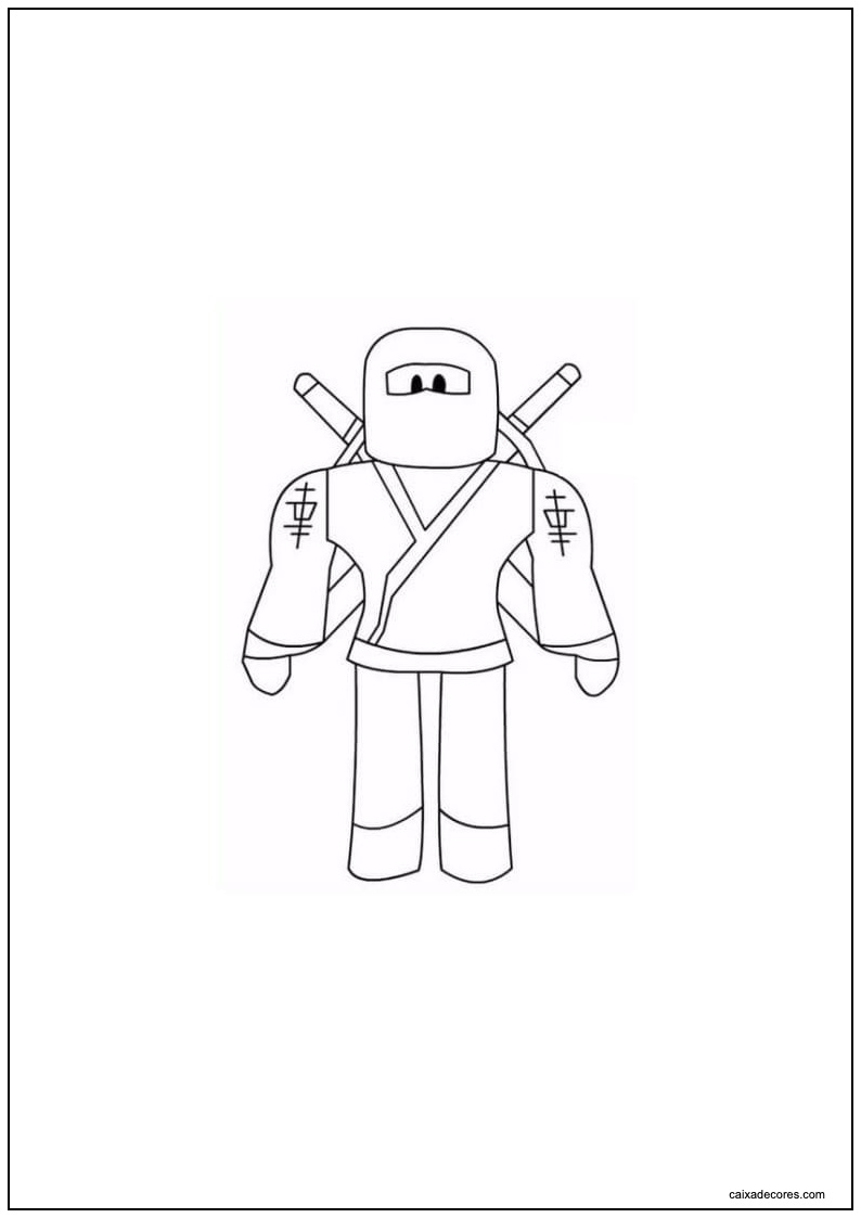 Desenho roblox ninja para colorir