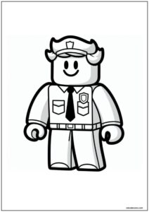 Desenho roblox polícia para colorir
