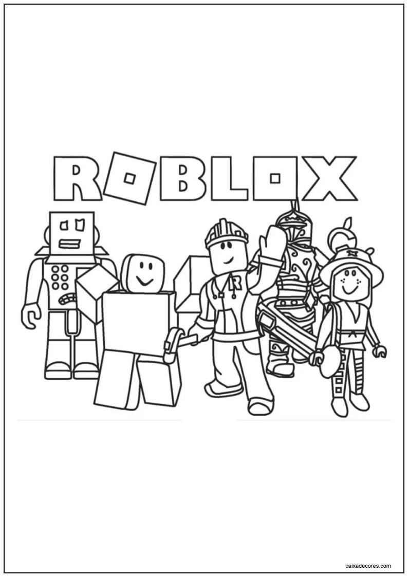 Desenho roblox com letras para imprimir