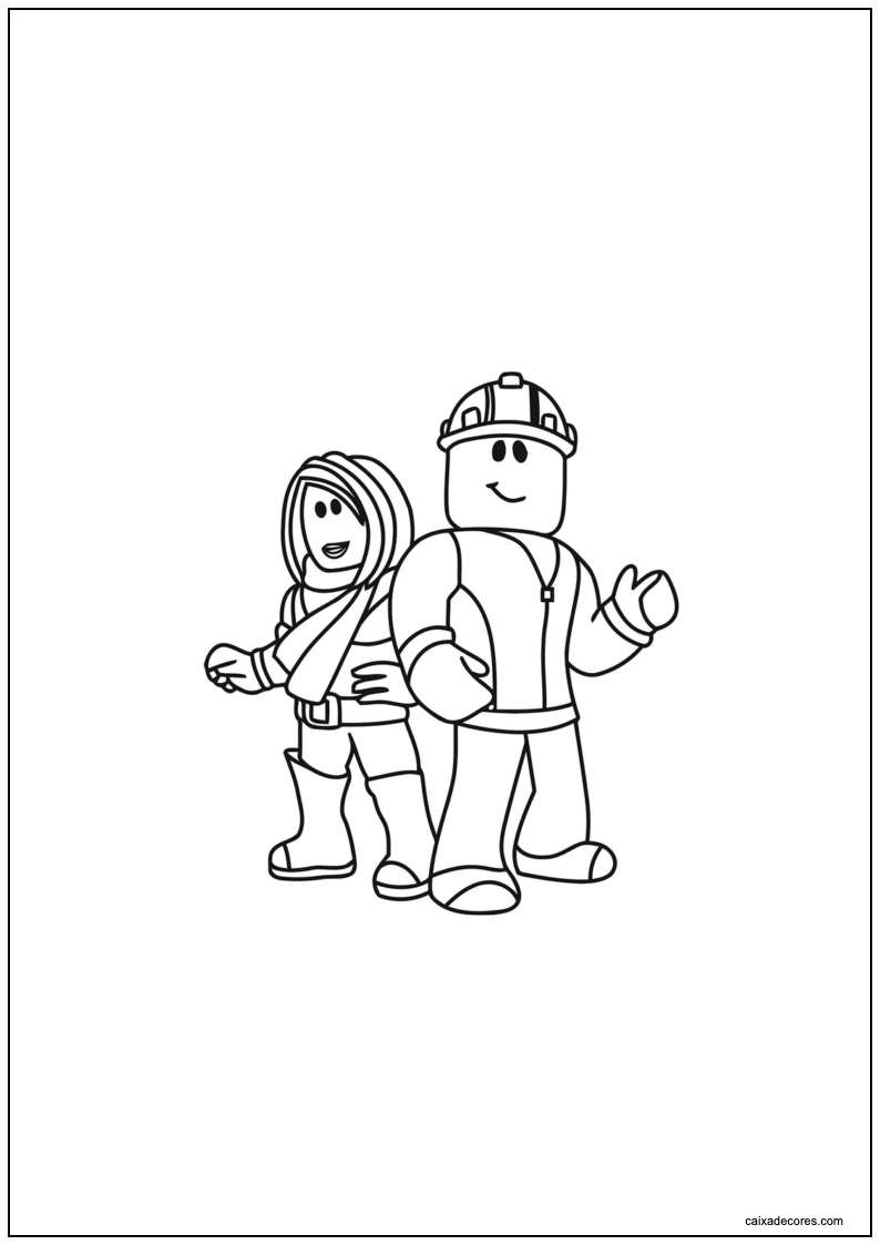 Desenho roblox para colorir
