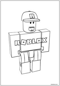 Desenho roblox para imprimir e colorir