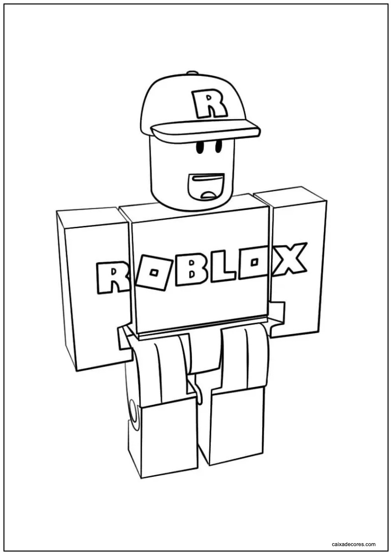 Desenho roblox para imprimir e colorir