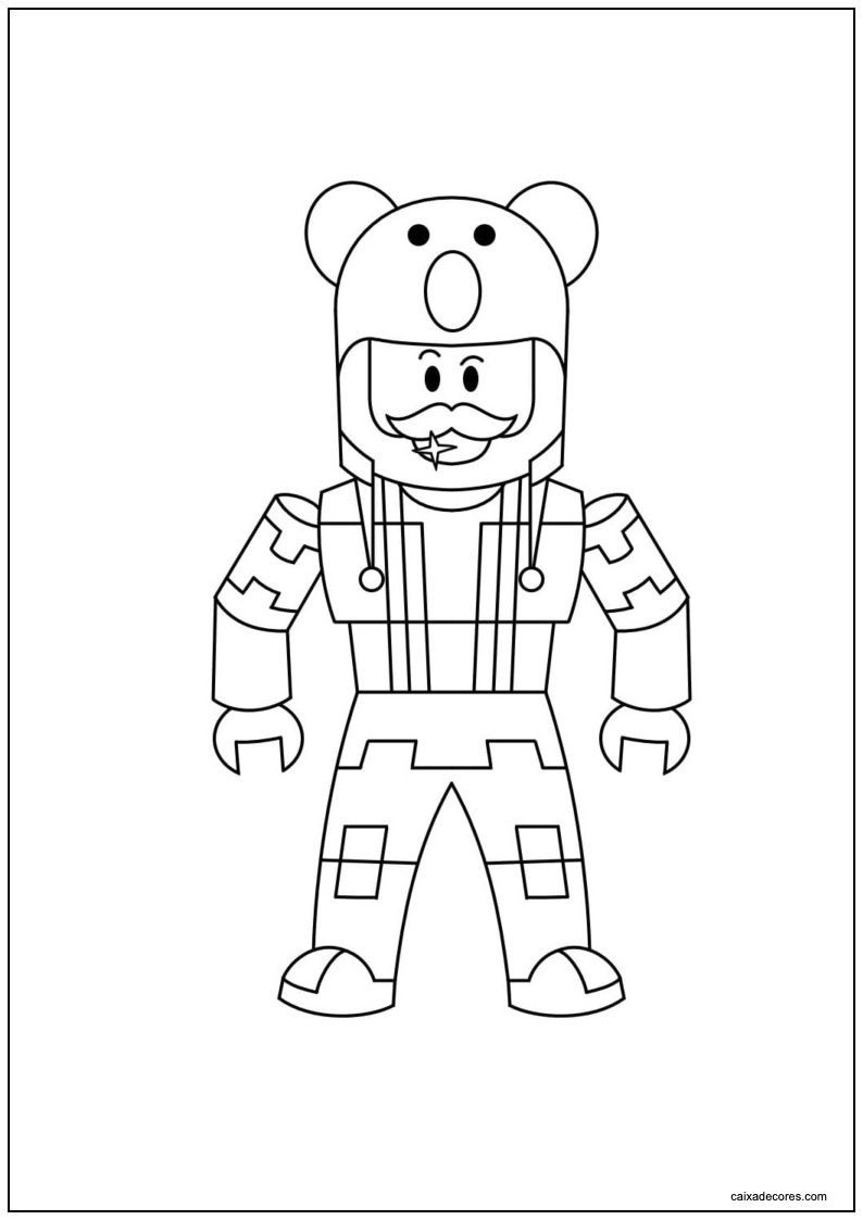 Desenho roblox rato para colorir