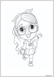 Desenho da luluca sorrindo para colorir