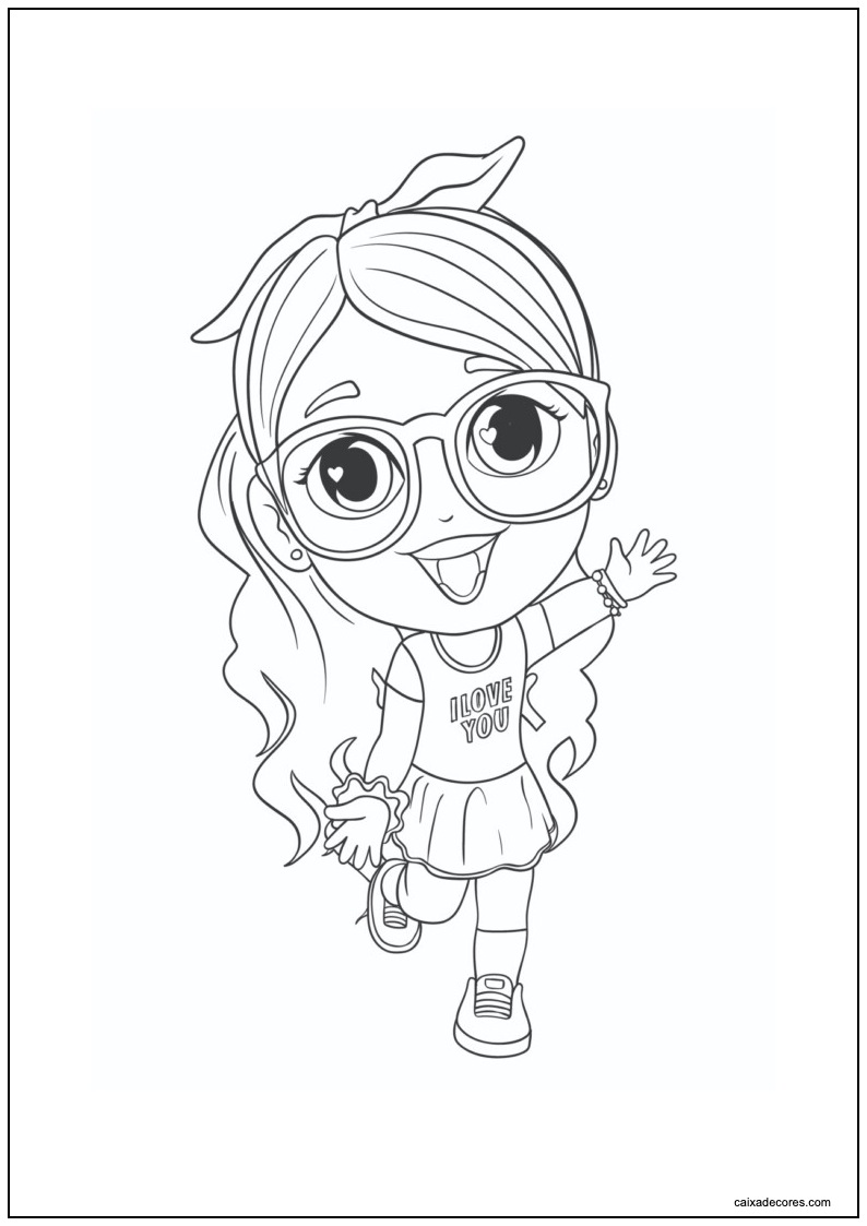 Desenho da luluca sorrindo para colorir