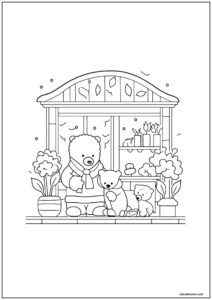Desenho de cozy friends para imprimir