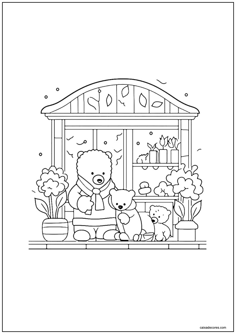 Desenho de cozy friends para imprimir