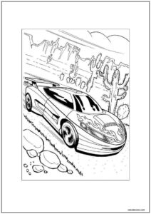 Desenho de hot wheels kurt wylde com seu spectyte para imprimir
