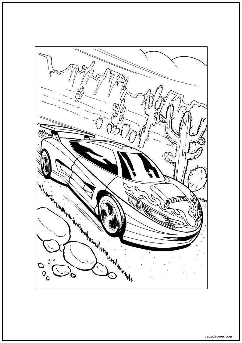 Desenho de hot wheels kurt wylde com seu spectyte para imprimir