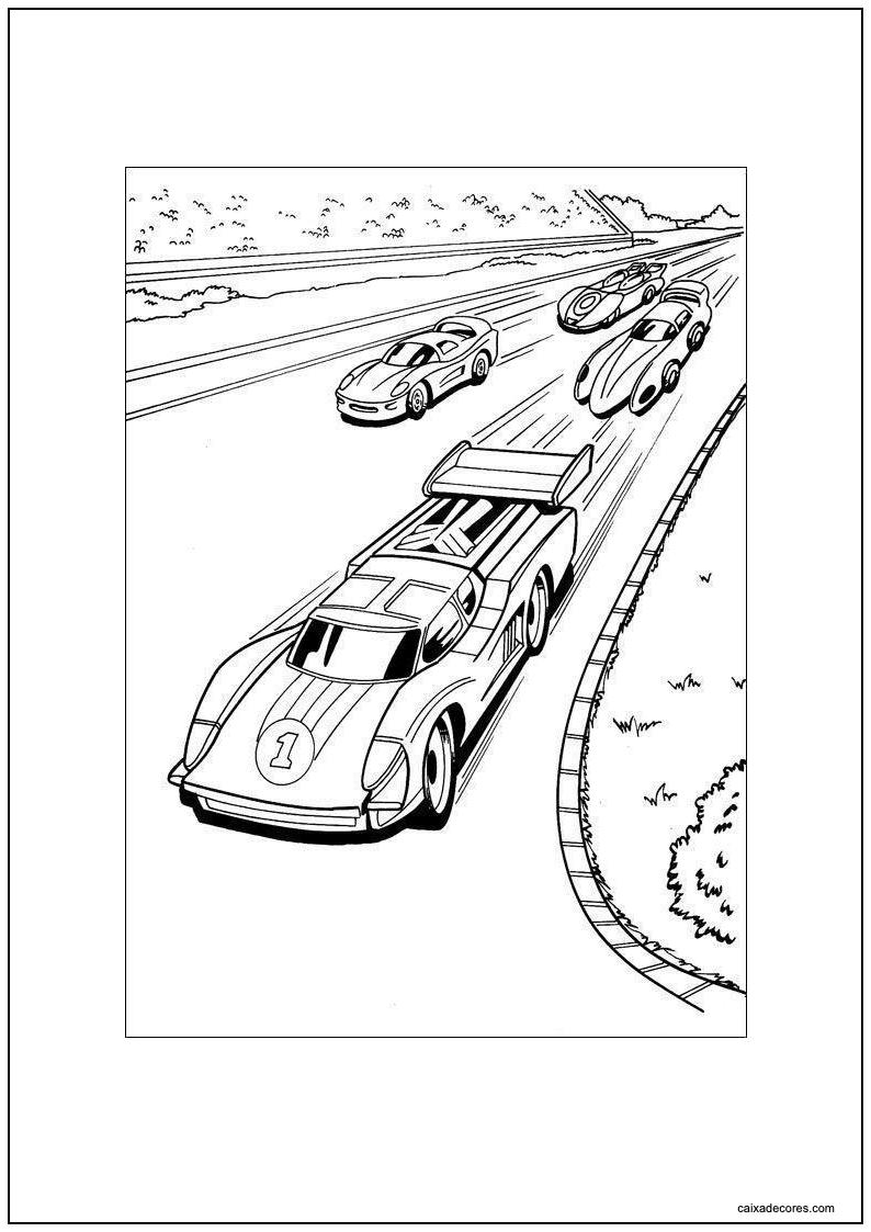 Desenho de hot wheels markie com seu rodger dodger para imprimir
