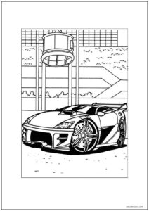 Desenho de hot wheels nolo pasaro com seu synkro para colorir