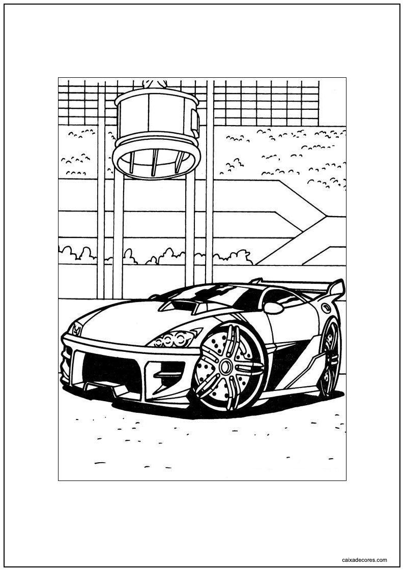 Desenho de hot wheels nolo pasaro com seu synkro para colorir