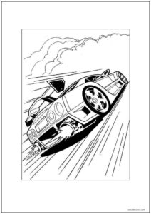 Desenho de hot wheels vert wheeler em seu power rage para colorir