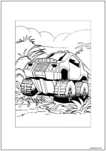 Desenho de hot wheels wyatt com seu monster truck off road para colorir