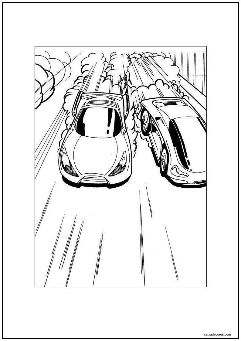 Desenho de hot wheels para colorir