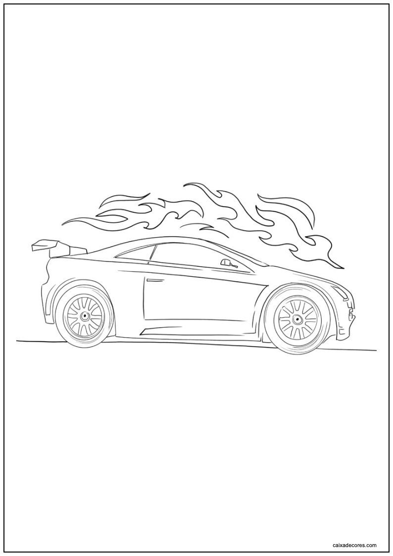 Desenho de hot wheels para imprimir