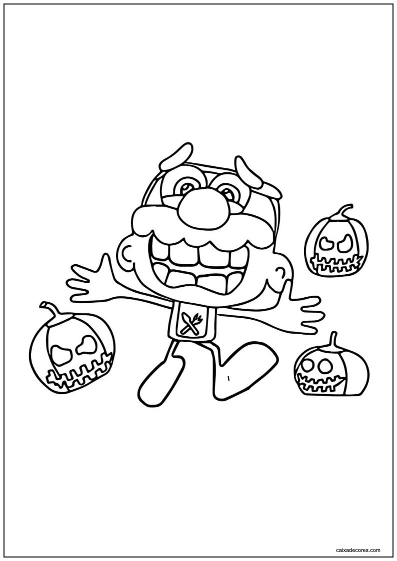 Desenho de josé comilão halloween para imprimir