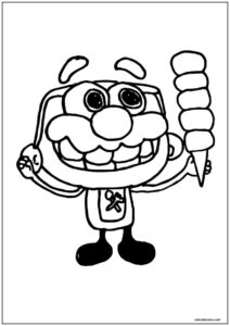 Desenho de josé comilão com sorvete para colorir