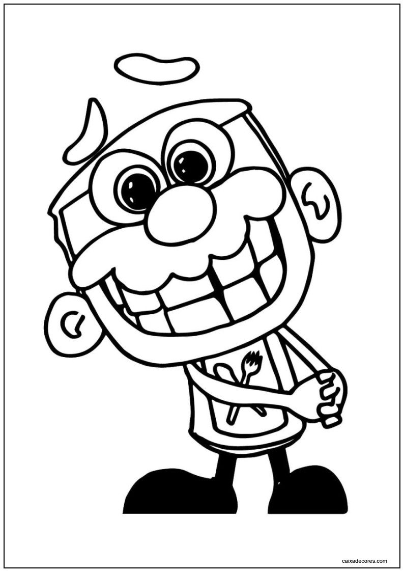 Desenho de josé comilão grátis para colorir e imprimir