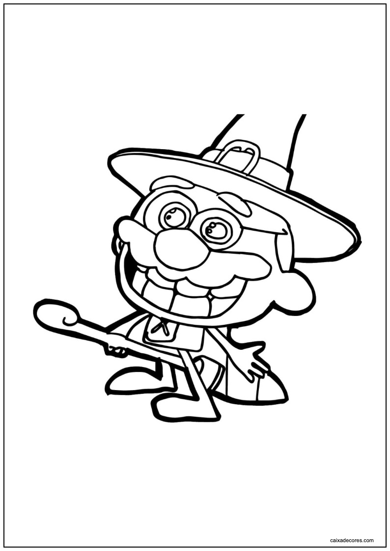 Desenho de josé comilão no halloween para imprimir