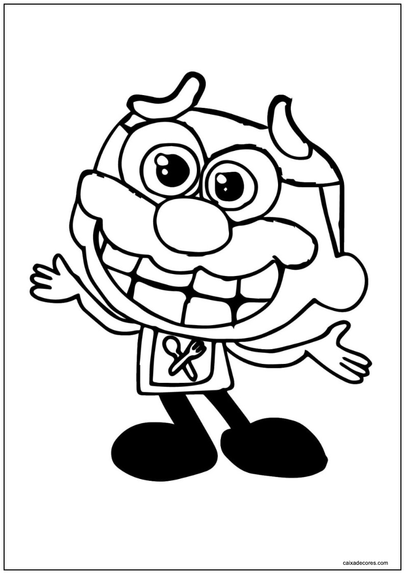 Desenho de josé comilão sorrindo para colorir e imprimir