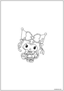 Desenho de kuromi para imprimir e colorir
