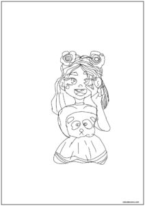 Desenho de luluca feito a lápis para colorir