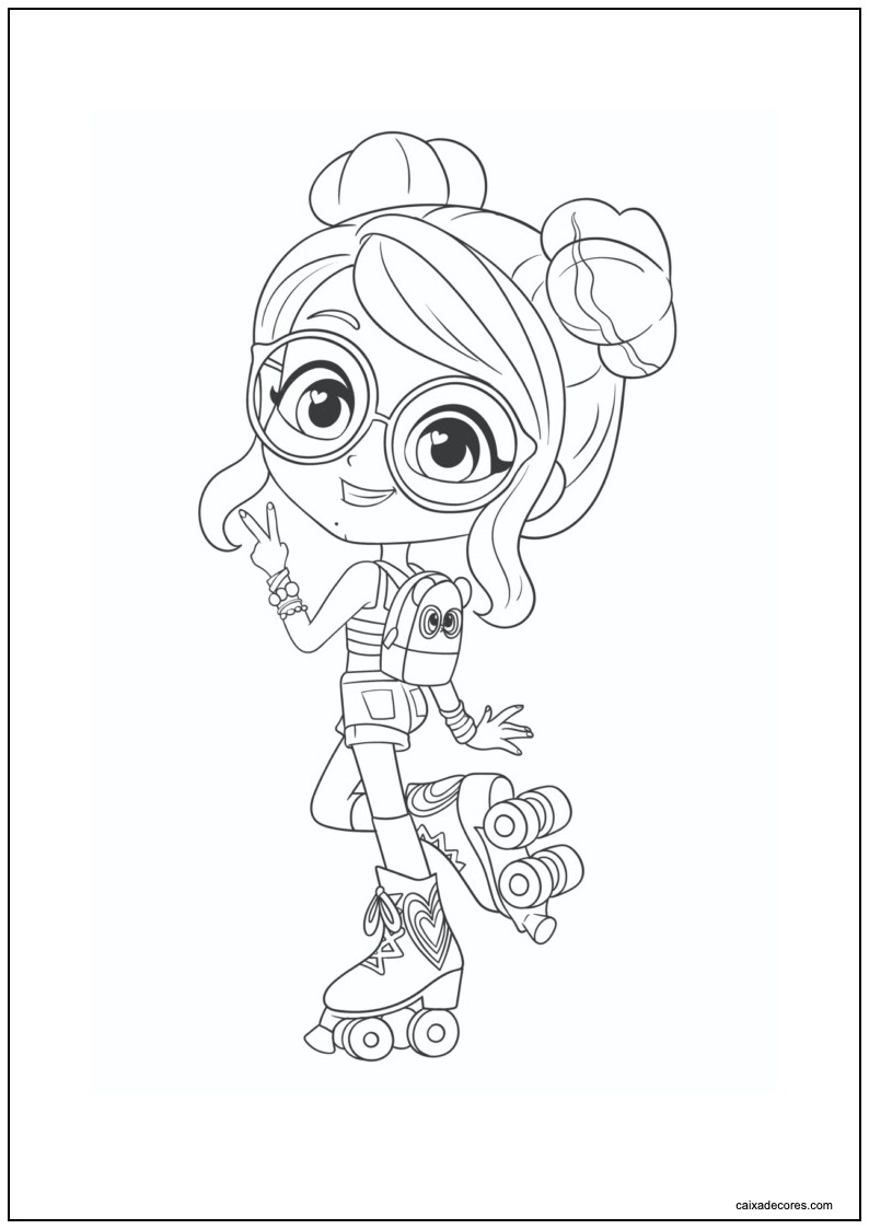 Desenho de luluca posando para imprimir