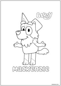Desenho de mackenzie bluey para imprimir