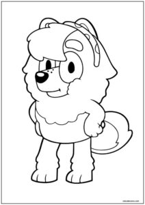 Desenho de viva a vida é uma festa bluey para colorir